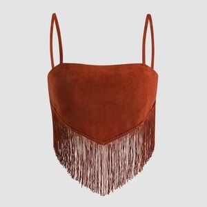 Cider Fringe Crop Top